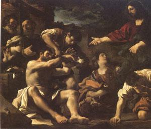Giovanni Francesco Barbieri Called Il Guercino The Raising of Lazarus (mk05) oil painting image